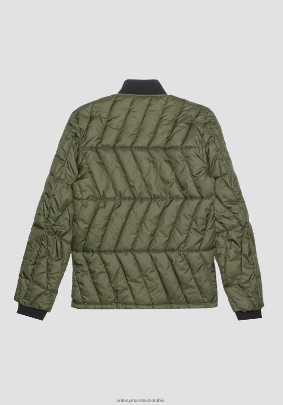 ropa hombres 4074 24JL2B25 Chaqueta regular fit de tejido técnico con acolchado ecológico sorona aura Antony Morato