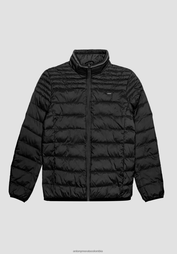 ropa hombres negro 24JL2B10 chaqueta ajustada con acolchado ecológico sorona aura Antony Morato