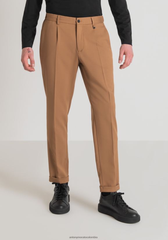 ropa hombres 2098 24JL2B278 Pantalón gustaf carrot fit de tejido mixto viscosa elástica con cinturilla elástica Antony Morato