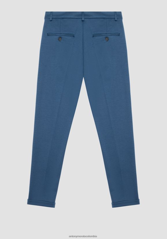 ropa hombres 7121 24JL2B226 pantalones ashe de corte muy ajustado en sarga de viscosa de mezcla elástica Antony Morato