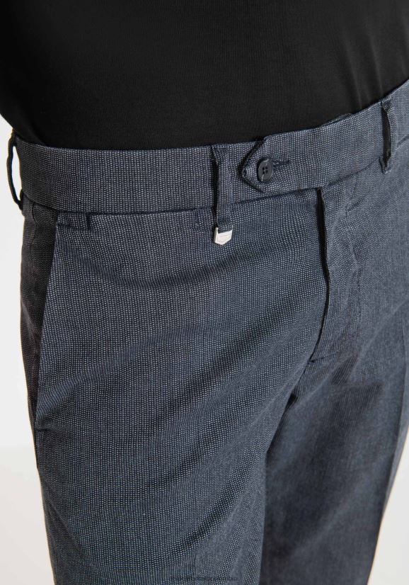 ropa hombres tinta azul 24JL2B263 pantalones bryan skinny fit de microtejido de algodón elástico Antony Morato