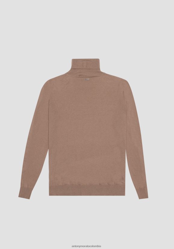 ropa hombres 2101 24JL2B85 Jersey regular fit en tejido suave de mezcla de lana Antony Morato