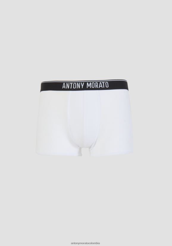 ropa hombres blanco 24JL2B285 boxers con elástico de marca Antony Morato